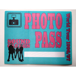 Soundgarden Backstage Pass Original 1996 Rock Grunge Metal Music Concert Band